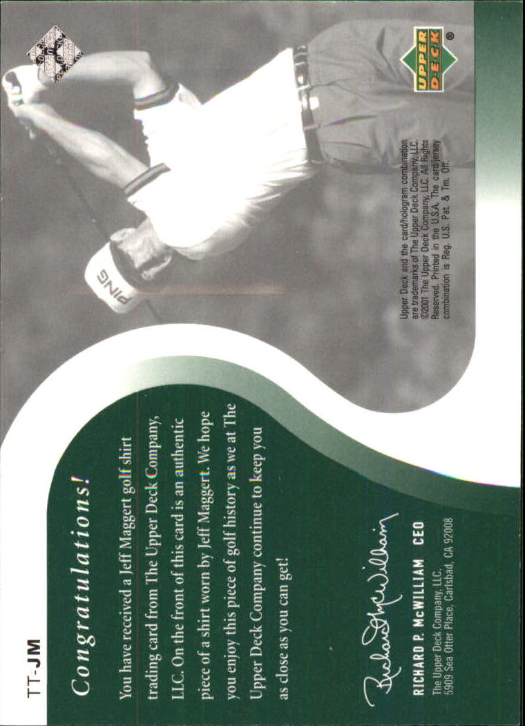 A7486- 2001 Upper Deck Golf Insert +Parallel Cards -You Pick- 15+ FREE US SHIP - Picture 158 of 159