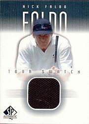 2001 SP Authentic Tour Swatch #NFTS Nick Faldo