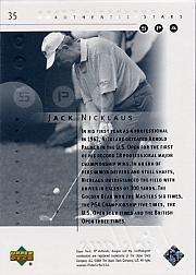 2001 SP Authentic Preview #35 Jack Nicklaus STAR back image