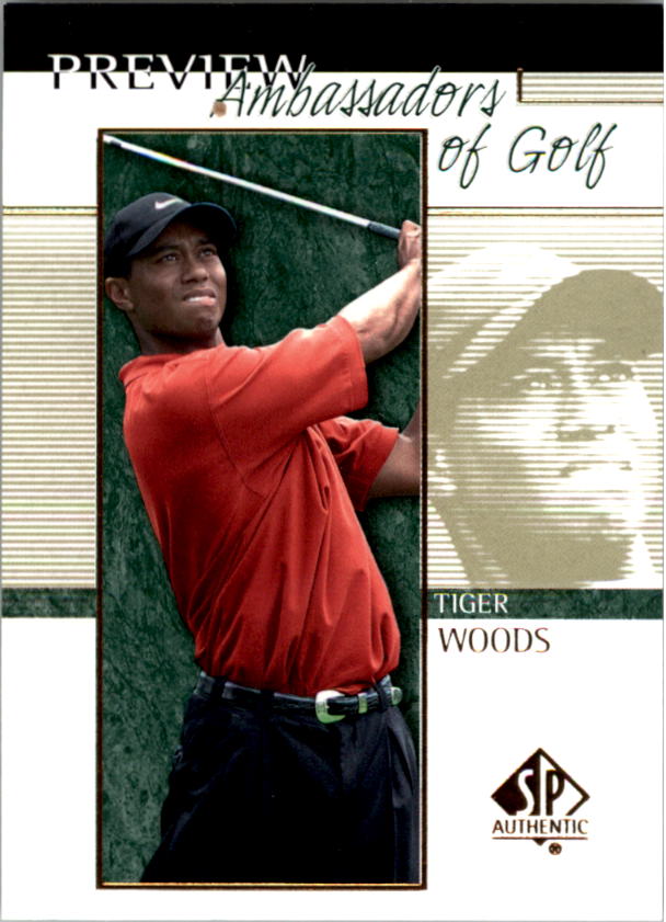 2001 SP Authentic Preview #51 Tiger Woods AG