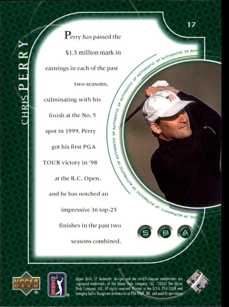 2001 SP Authentic #17 Chris Perry back image