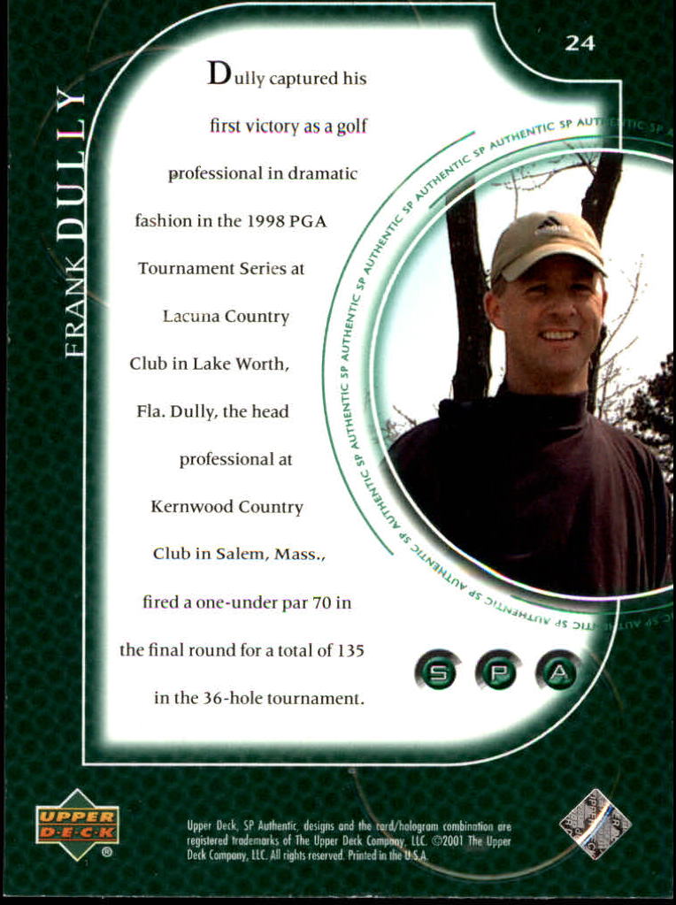 2001 SP Authentic #24 Frank Dully RC back image