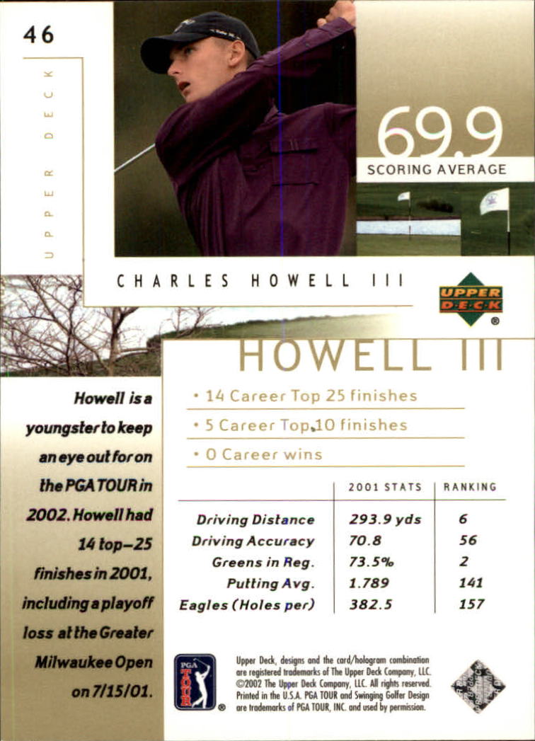 2002 Upper Deck #46 Charles Howell III RC back image