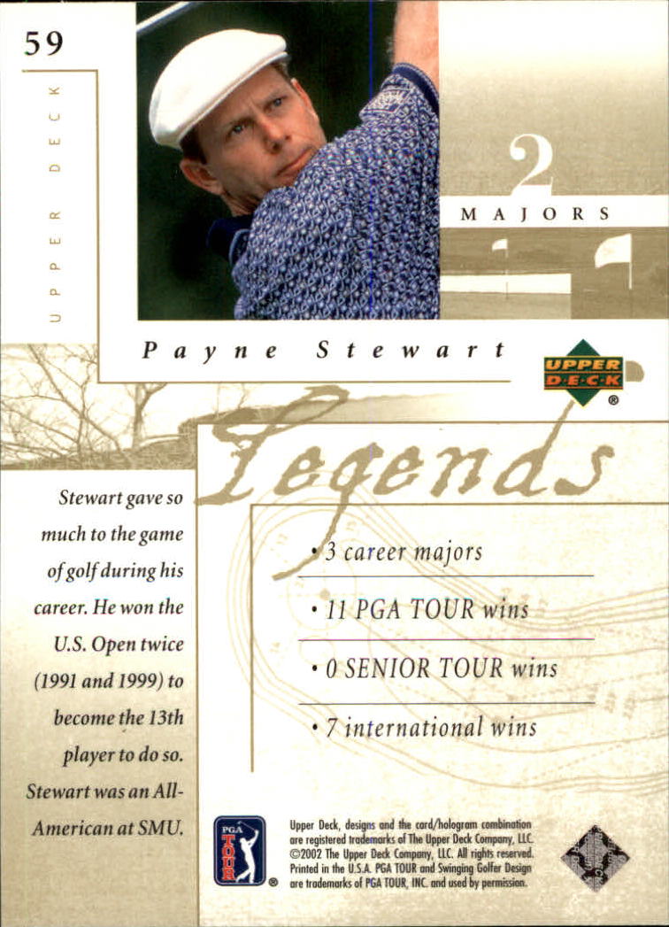 2002 Upper Deck #59 Payne Stewart LEG back image