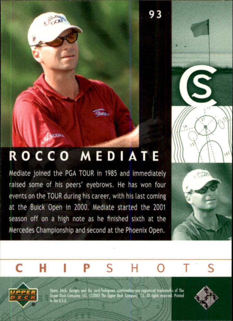 2002 Upper Deck #93 Rocco Mediate CS back image