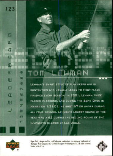 2002 Upper Deck #123 Tom Lehman LB back image
