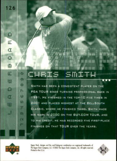 2002 Upper Deck #126 Chris Smith LB back image