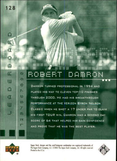 2002 Upper Deck #128 Robert Damron LB back image