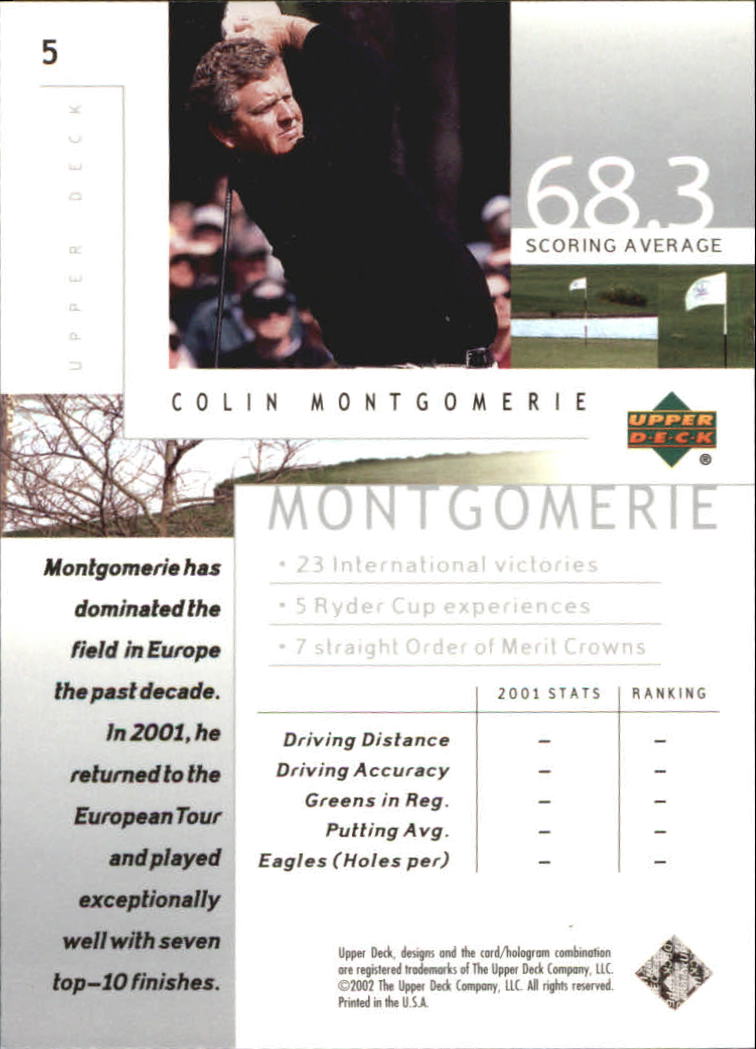 2002 Upper Deck Silver #5 Colin Montgomerie back image
