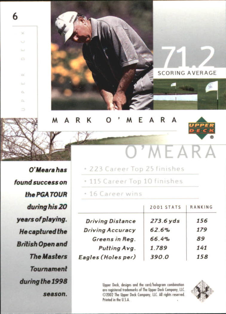 2002 Upper Deck Silver #6 Mark O'Meara back image