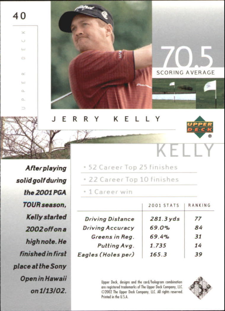 2002 Upper Deck Silver #40 Jerry Kelly back image