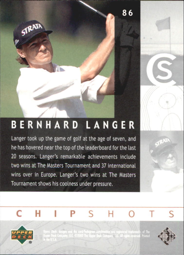 2002 Upper Deck Silver #86 Bernhard Langer CS back image