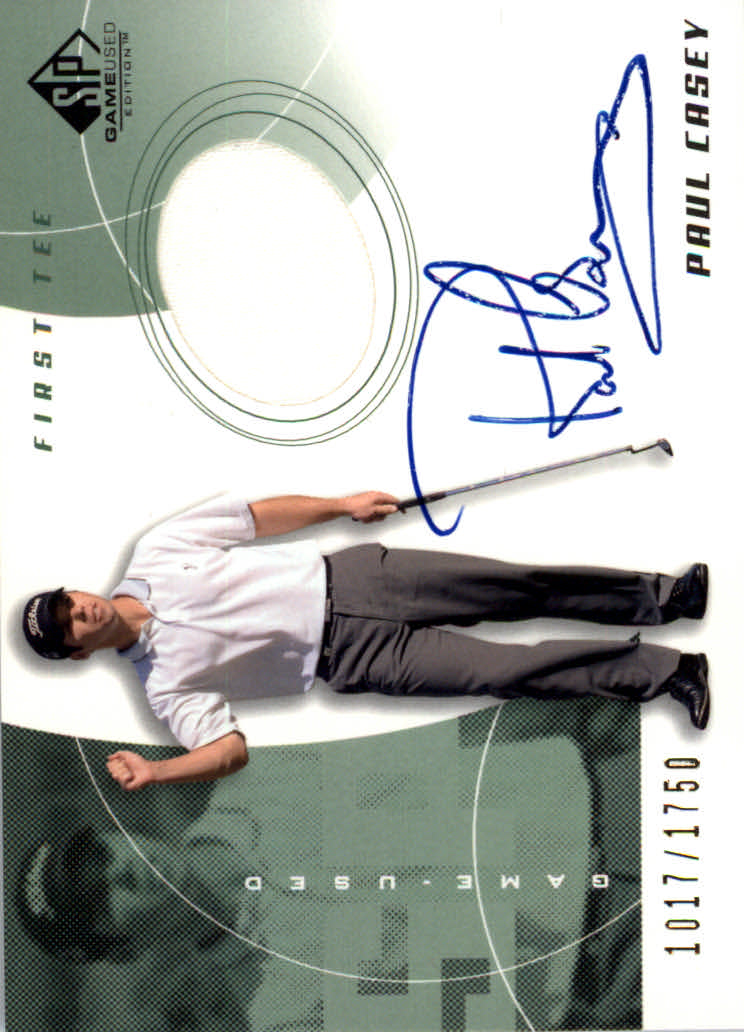 2002 SP Game Used #69 Paul Casey AU Jsy T1 RC