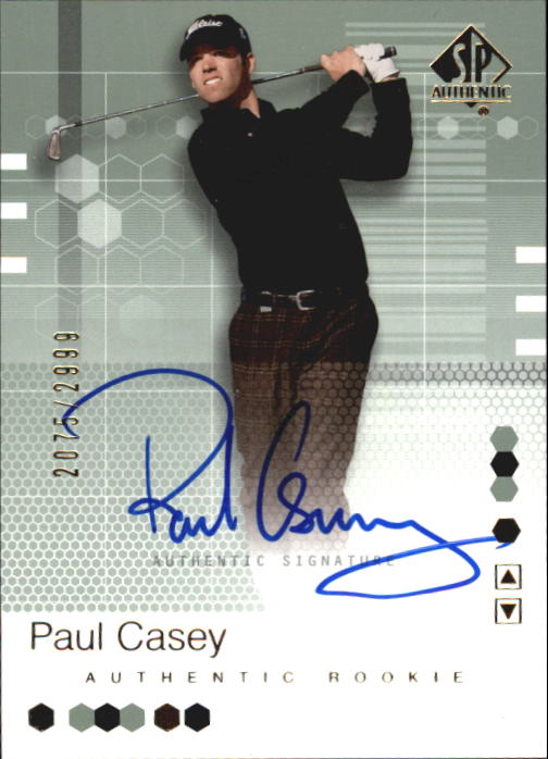 2002 SP Authentic #99 Paul Casey AU RC