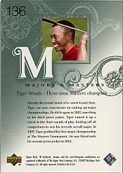 2002 SP Authentic #136 Tiger Woods MM back image