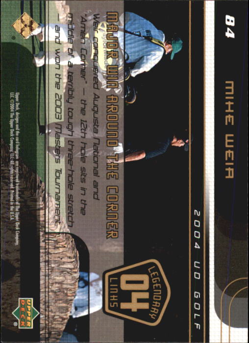 2004 Upper Deck #84 Mike Weir LL back image