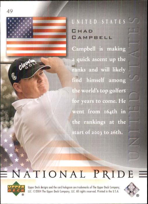 2004 SP Authentic #49 Chad Campbell NP back image