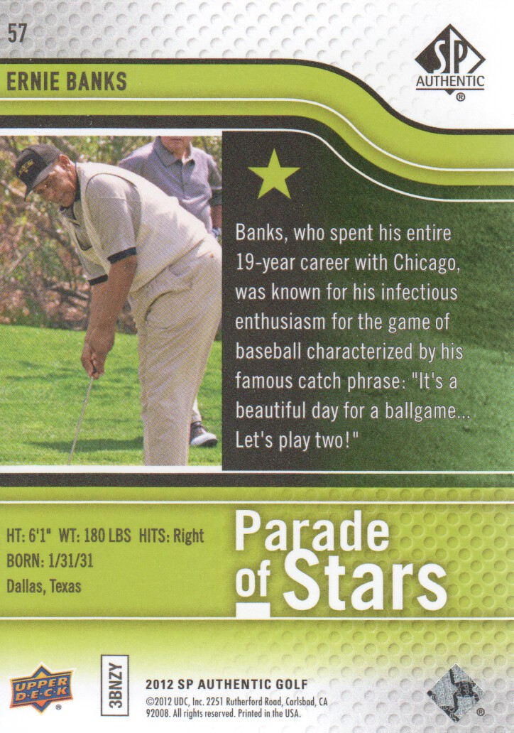 2012 SP Authentic Golf Card Pick - Picture 111 of 156