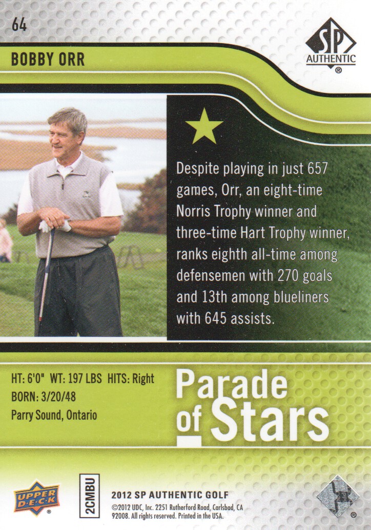 2012 SP Authentic Golf Card Pick - Picture 119 of 156
