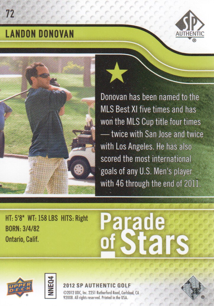 2012 SP Authentic Golf Card Pick - Picture 133 of 156