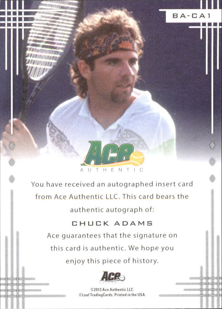 2013 Ace Authentic #BACA1 Chuck Adams back image