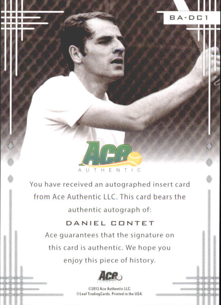 2013 Ace Authentic #BADC1 Daniel Contet back image