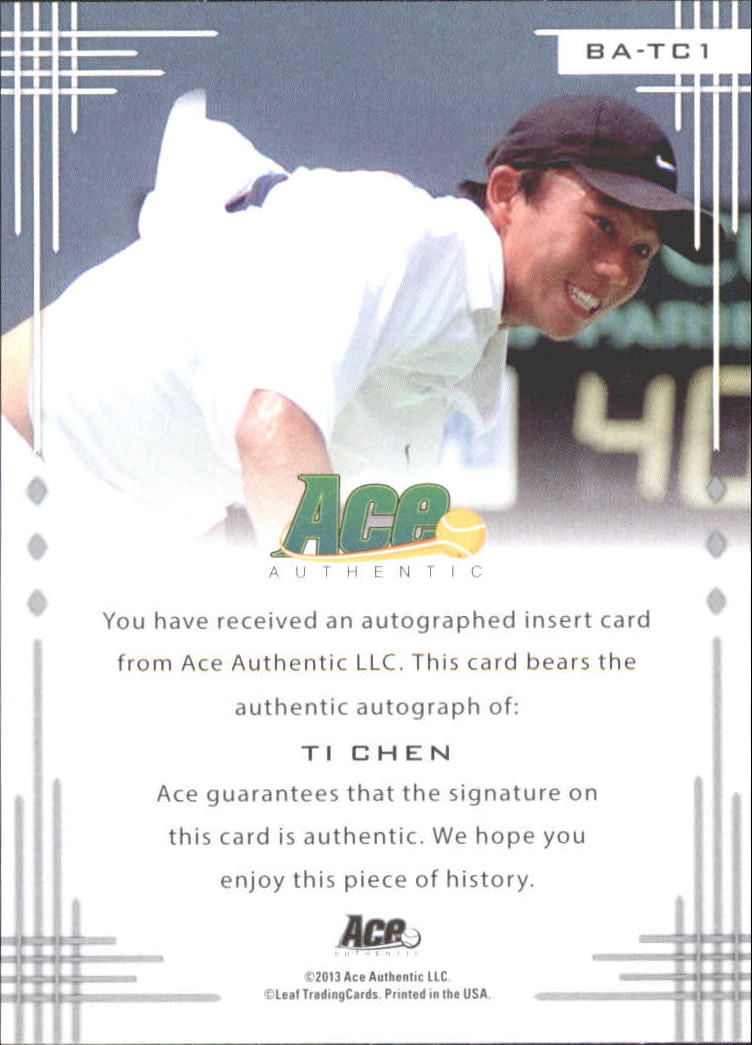 2013 Ace Authentic #BATC1 Ti Chen back image