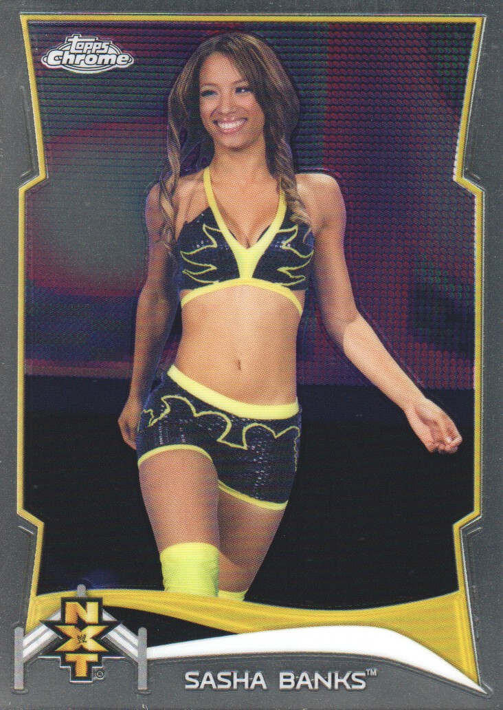 2015 Topps Heritage WWE Black #109 Sasha Banks Rookie Wrestling Card