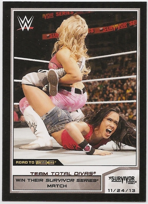 2014 Topps WWE Road to WrestleMania Bronze #59 Team Total Divas Win Their Survivor Series Match