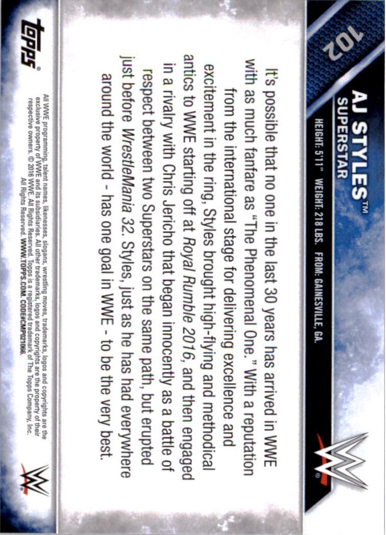 A4604- 2016 Topps WWE Then Now Forever #s 101-200 You Pick- 15+ FREE US SHIP - Picture 5 of 168
