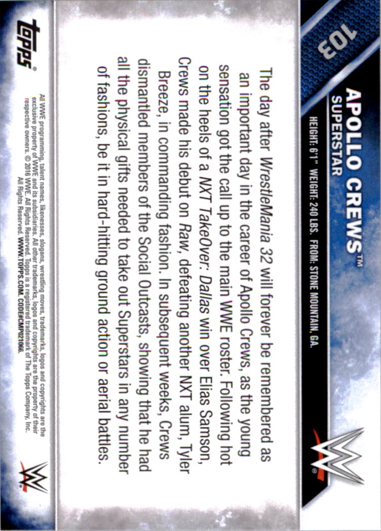 A4604- 2016 Topps WWE Then Now Forever #s 101-200 You Pick- 15+ FREE US SHIP - Picture 7 of 168