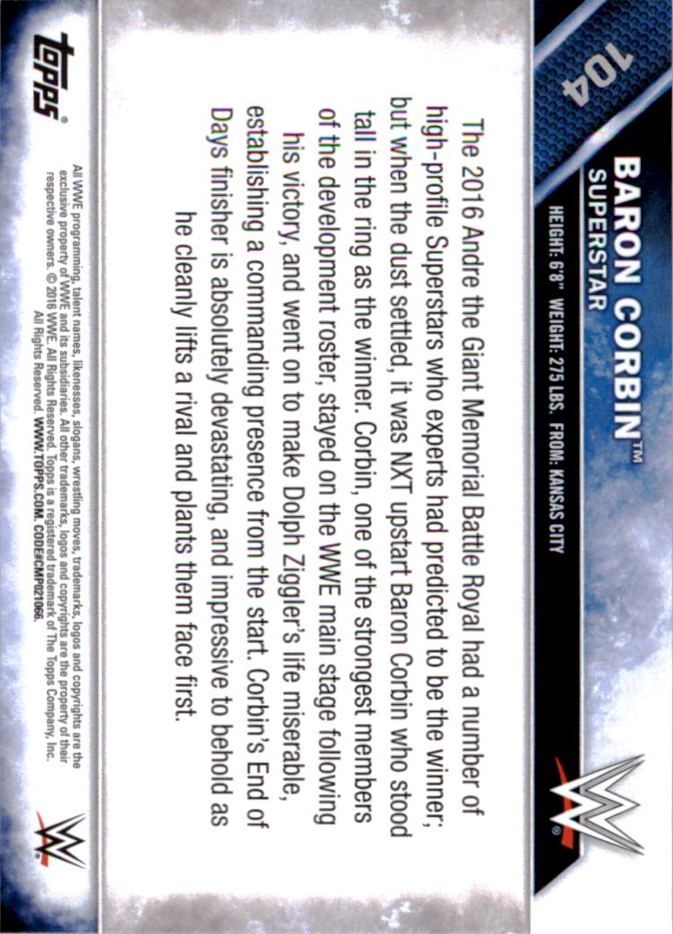A4604- 2016 Topps WWE Then Now Forever #s 101-200 You Pick- 15+ FREE US SHIP - Picture 9 of 168