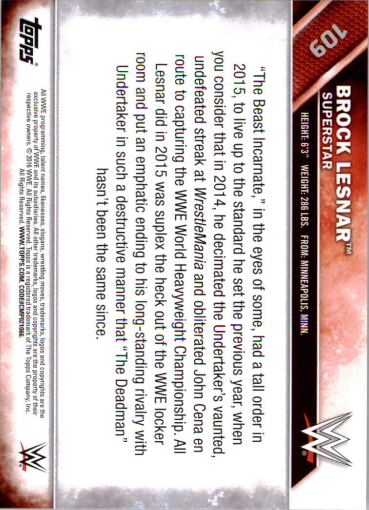 A4604- 2016 Topps WWE Then Now Forever #s 101-200 You Pick- 15+ FREE US SHIP - Picture 15 of 168
