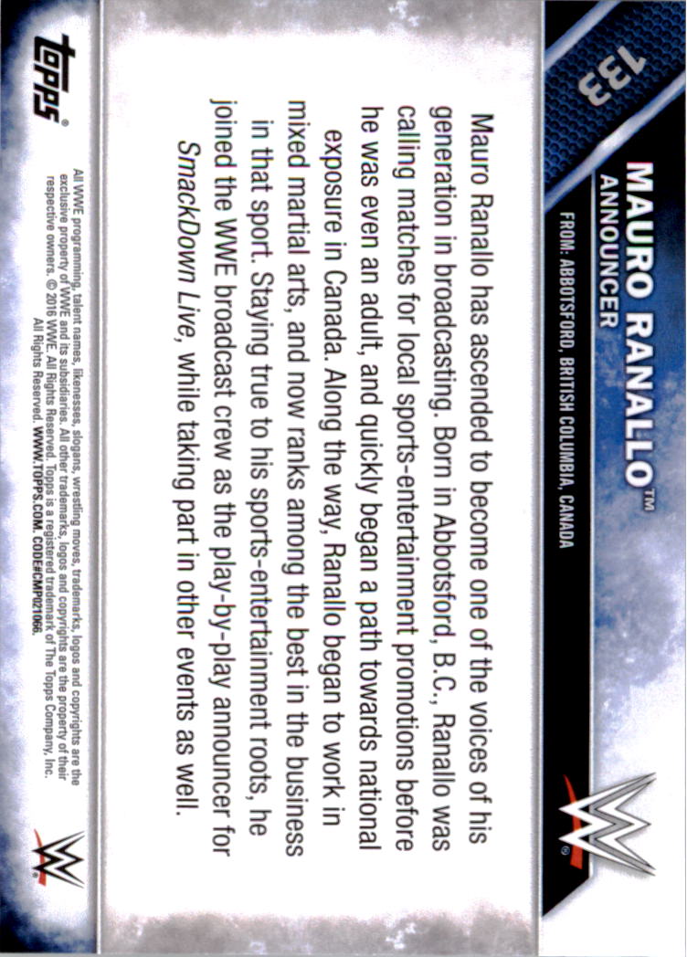 A4604- 2016 Topps WWE Then Now Forever #s 101-200 You Pick- 15+ FREE US SHIP - Picture 47 of 168