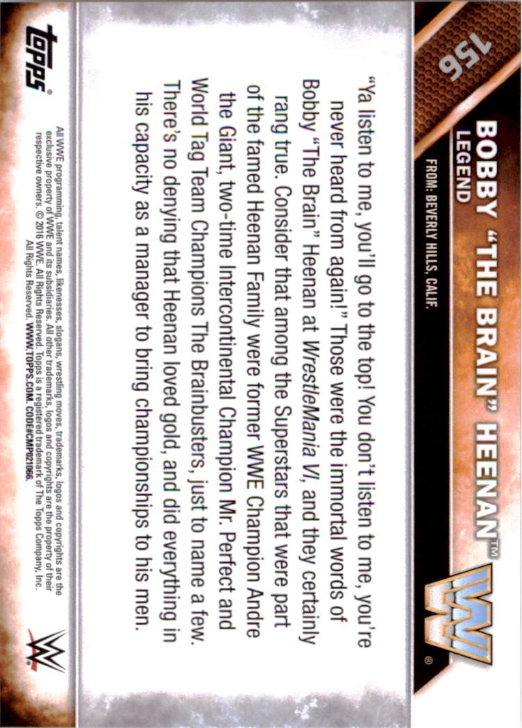 A4604- 2016 Topps WWE Then Now Forever #s 101-200 You Pick- 15+ FREE US SHIP - Picture 73 of 168