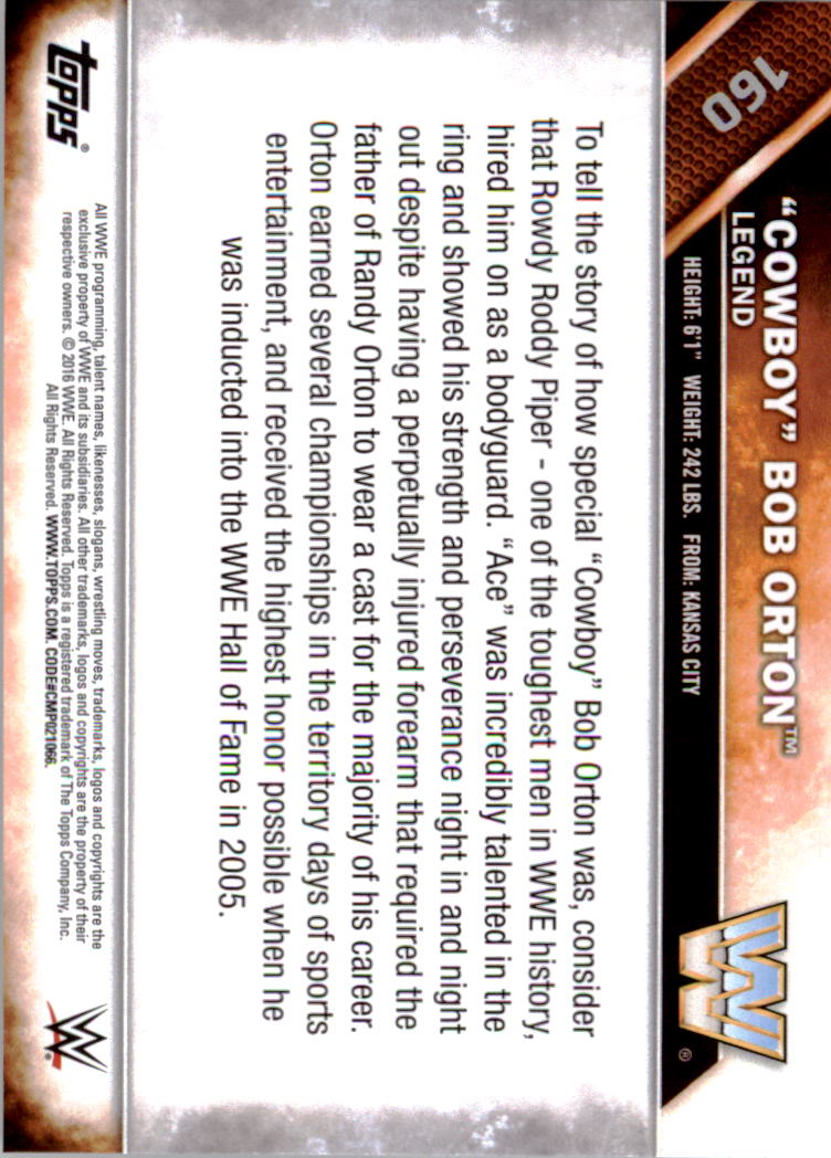 A4604- 2016 Topps WWE Then Now Forever #s 101-200 You Pick- 15+ FREE US SHIP - Picture 79 of 168