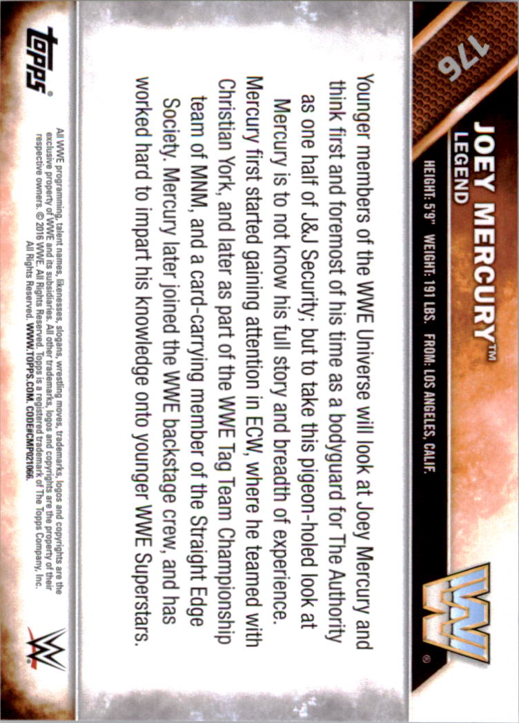 A4604- 2016 Topps WWE Then Now Forever #s 101-200 You Pick- 15+ FREE US SHIP - Picture 101 of 168