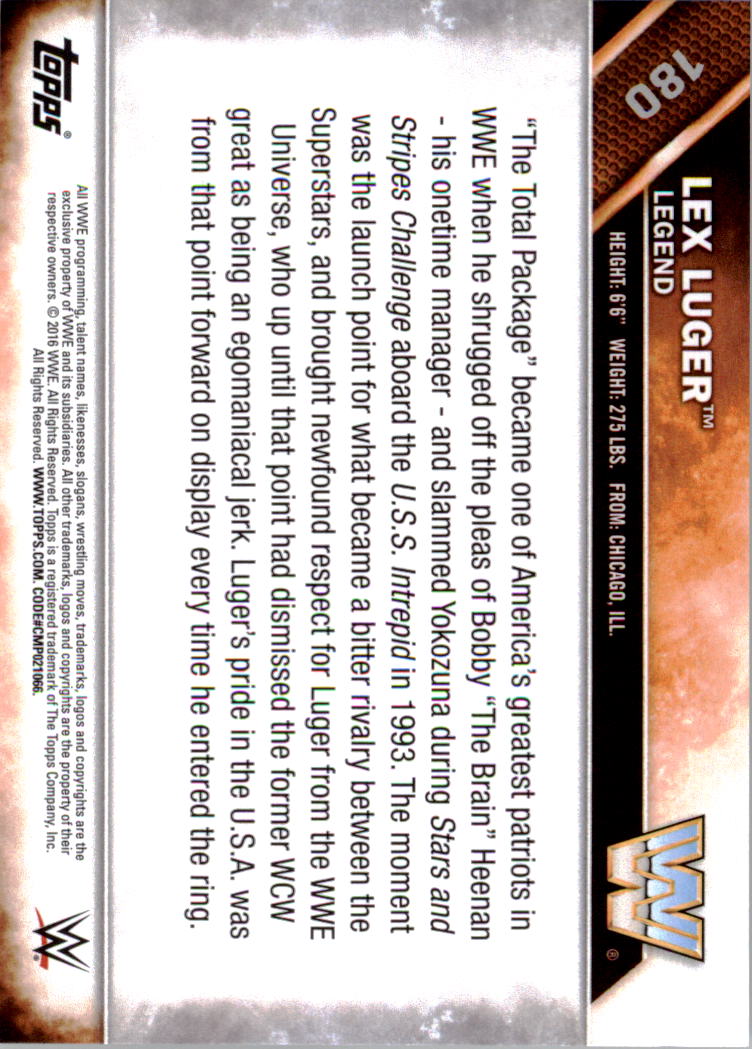 A4604- 2016 Topps WWE Then Now Forever #s 101-200 You Pick- 15+ FREE US SHIP - Picture 107 of 168