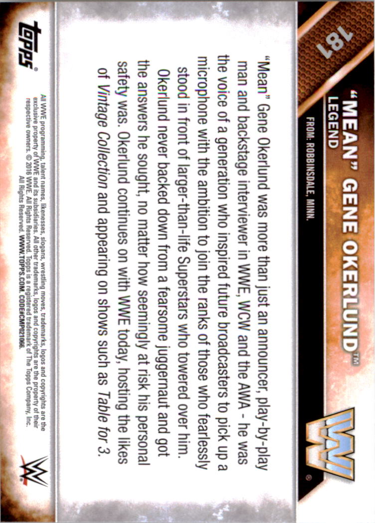 A4604- 2016 Topps WWE Then Now Forever #s 101-200 You Pick- 15+ FREE US SHIP - Picture 109 of 168