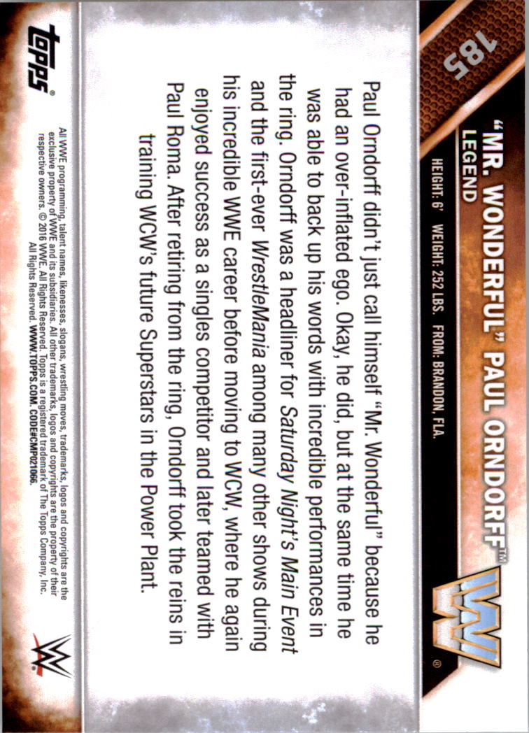 A4604- 2016 Topps WWE Then Now Forever #s 101-200 You Pick- 15+ FREE US SHIP - Picture 115 of 168