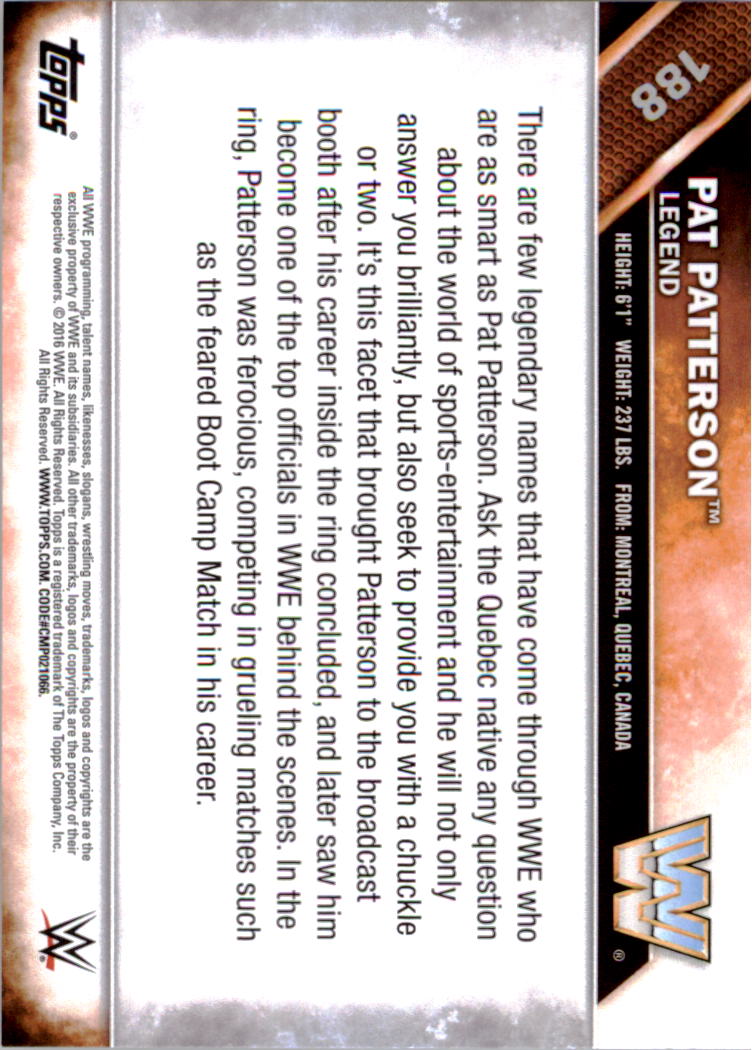 A4604- 2016 Topps WWE Then Now Forever #s 101-200 You Pick- 15+ FREE US SHIP - Picture 121 of 168