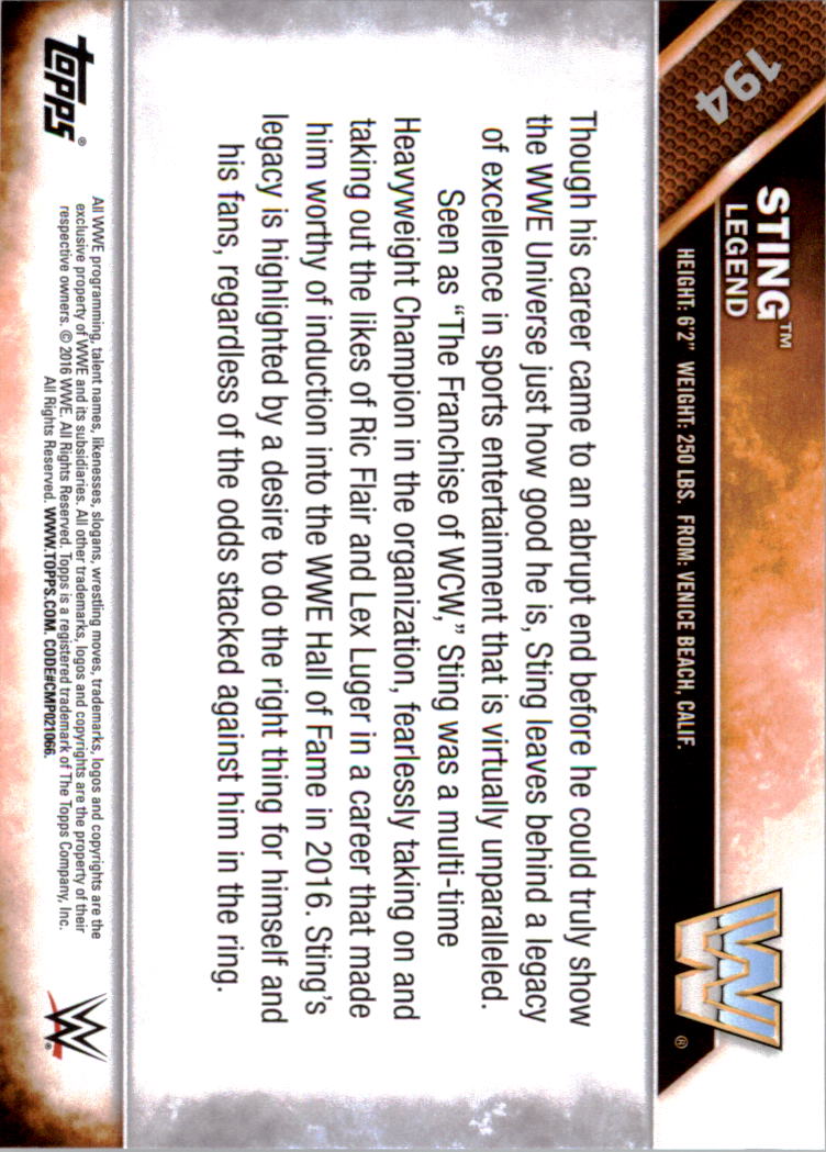 A4604- 2016 Topps WWE Then Now Forever #s 101-200 You Pick- 15+ FREE US SHIP - Picture 131 of 168
