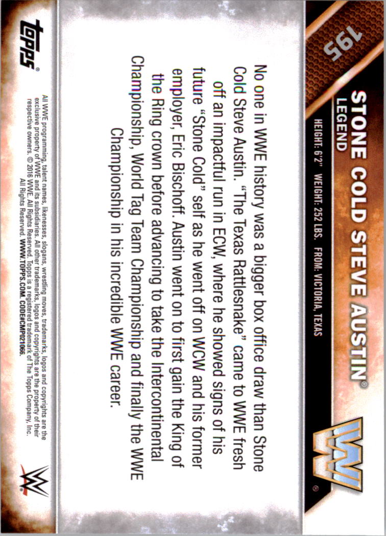 A4604- 2016 Topps WWE Then Now Forever #s 101-200 You Pick- 15+ FREE US SHIP - Picture 133 of 168