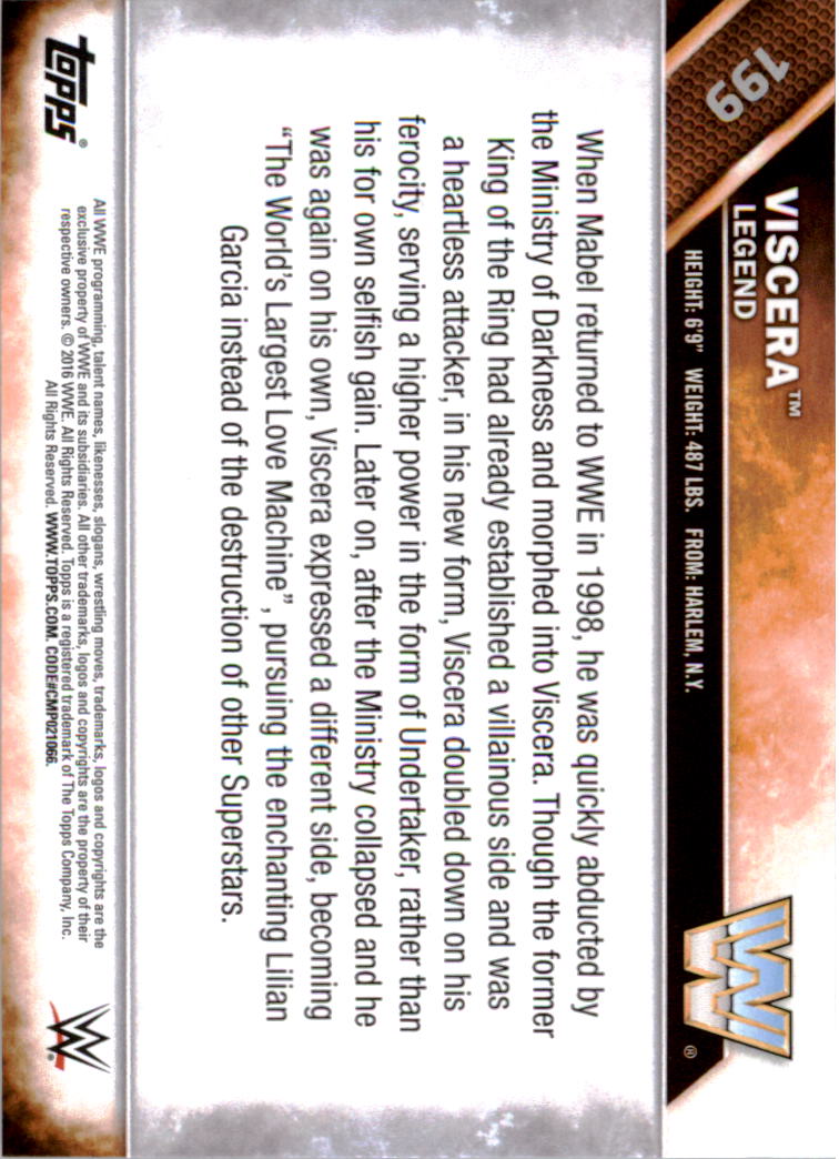 A4604- 2016 Topps WWE Then Now Forever #s 101-200 You Pick- 15+ FREE US SHIP - Picture 137 of 168