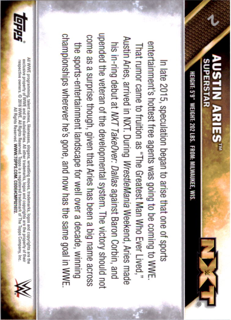 A4604- 2016 Topps WWE Then Now Forever #s 101-200 You Pick- 15+ FREE US SHIP - Picture 143 of 168