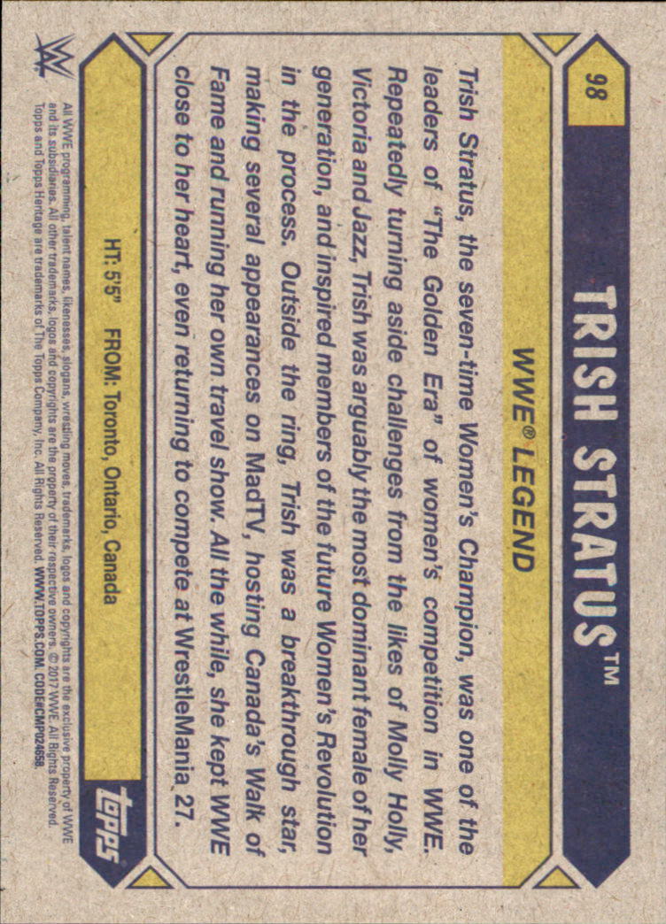B0202- 2017 Topps Heritage WWE Wrestling Cards -You Pick- 15+ FREE US SHIP - Picture 145 of 281