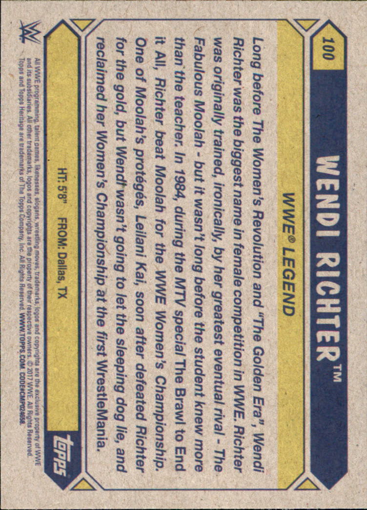 B0202- 2017 Topps Heritage WWE Wrestling Cards -You Pick- 15+ FREE US SHIP - Picture 147 of 281