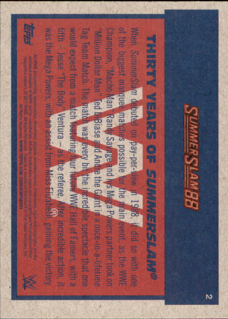 B0202- 2017 Topps Heritage WWE Wrestling Cards -You Pick- 15+ FREE US SHIP - Picture 205 of 281