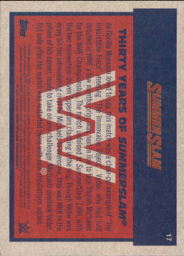B0202- 2017 Topps Heritage WWE Wrestling Cards -You Pick- 15+ FREE US SHIP - Picture 223 of 281