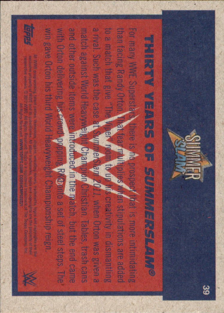 B0202- 2017 Topps Heritage WWE Wrestling Cards -You Pick- 15+ FREE US SHIP - Picture 261 of 281
